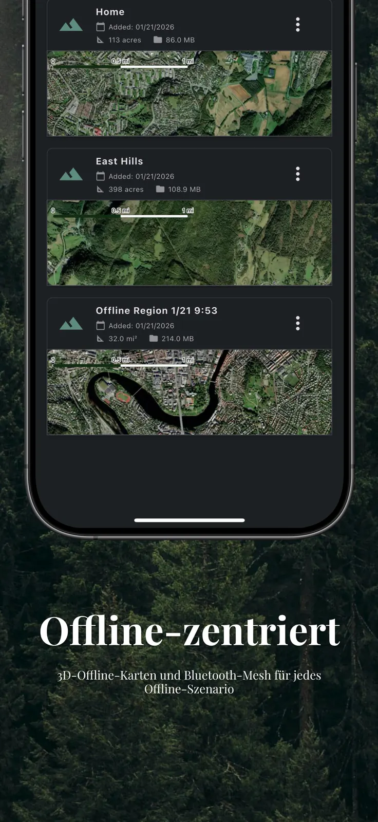 CoHunt - Offline-Karten, die ohne Mobilfunknetz funktionieren