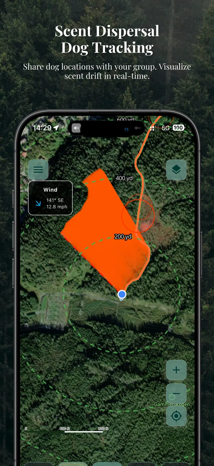 CoHunt - Scent dispersal and GPS dog tracking