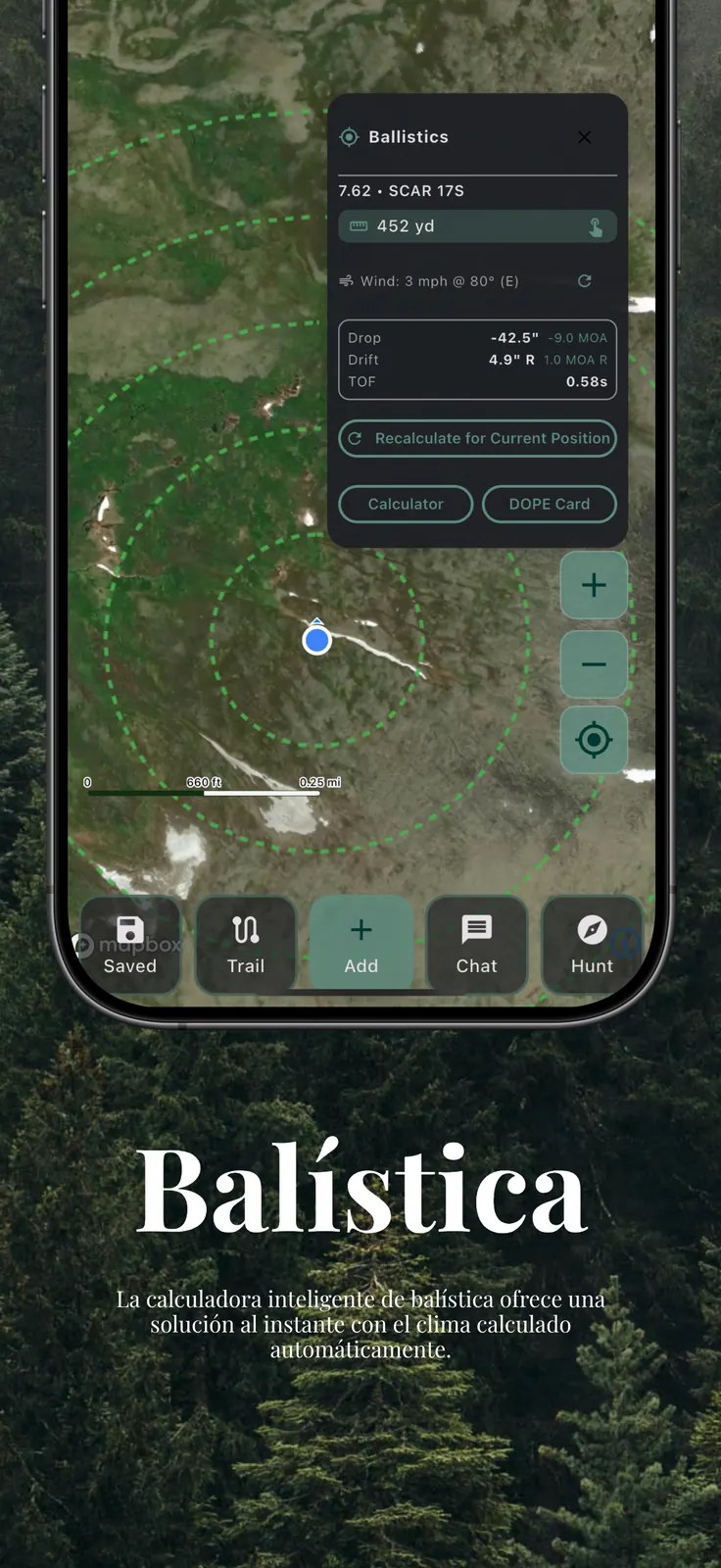 CoHunt - Calculadora balística para cualquier calibre