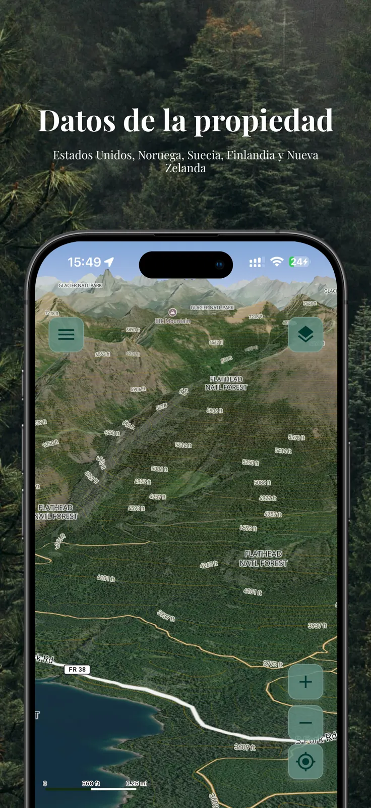 CoHunt - Datos de propiedad y límites de parcelas