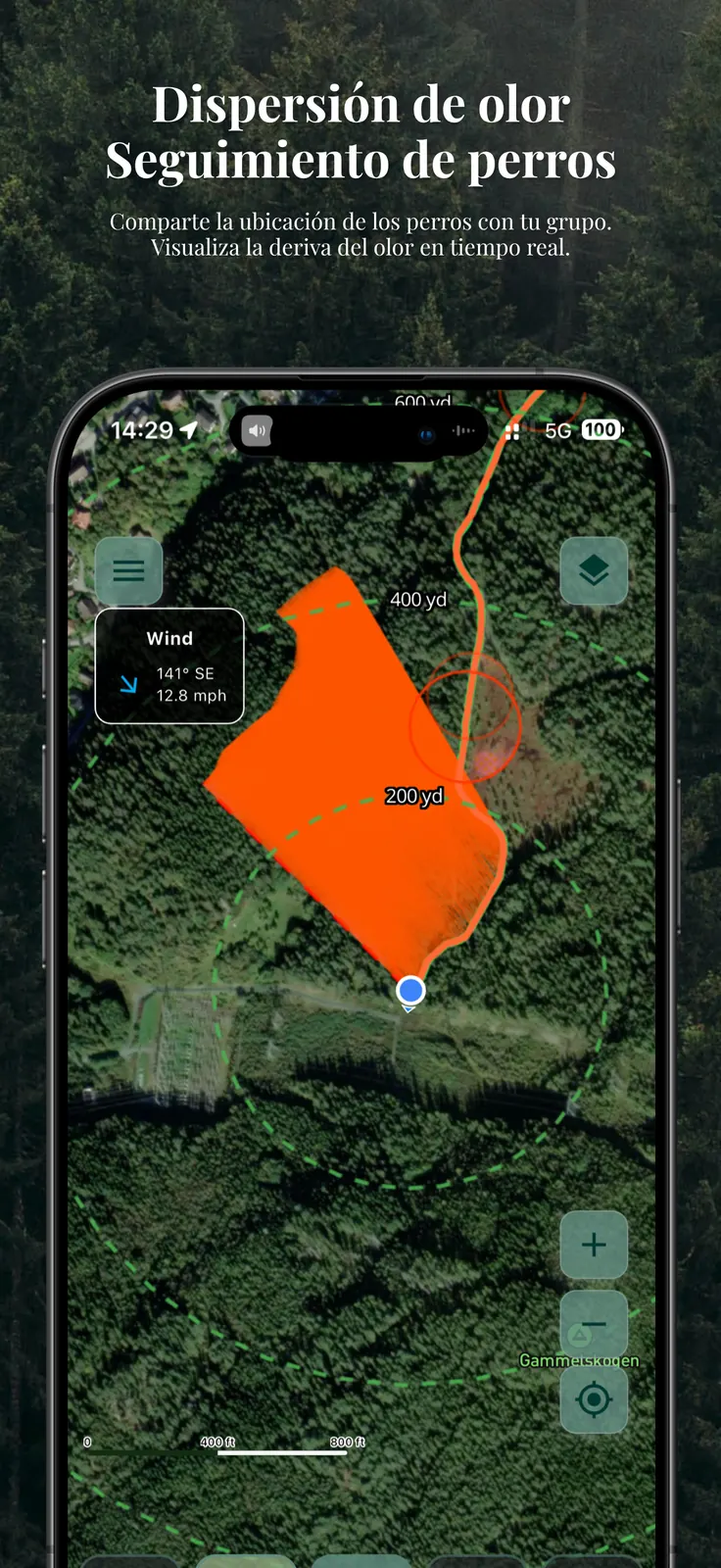 CoHunt - Dispersión del olor y seguimiento de perros por GPS