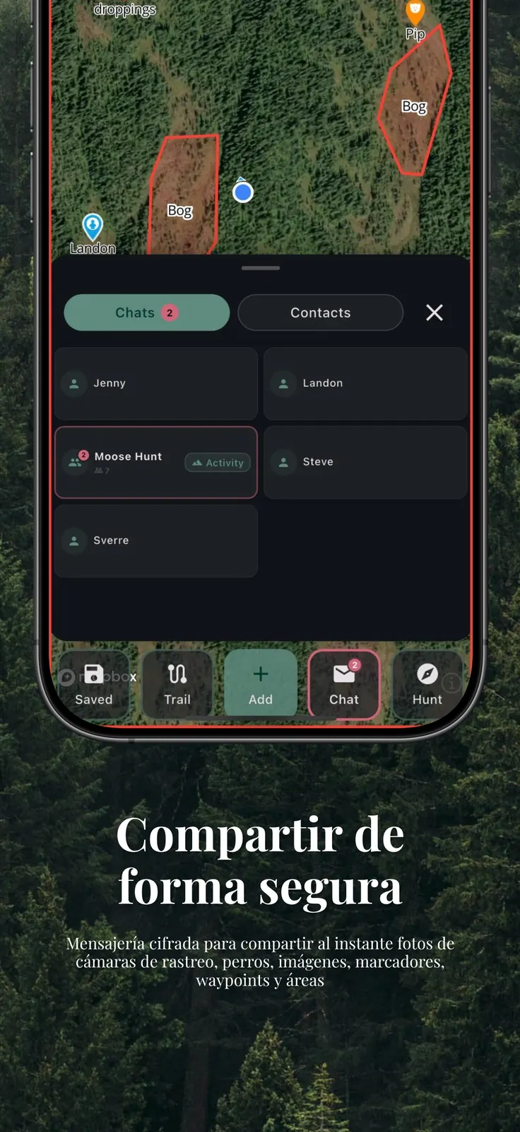 CoHunt - Compartir de forma segura con mensajería cifrada