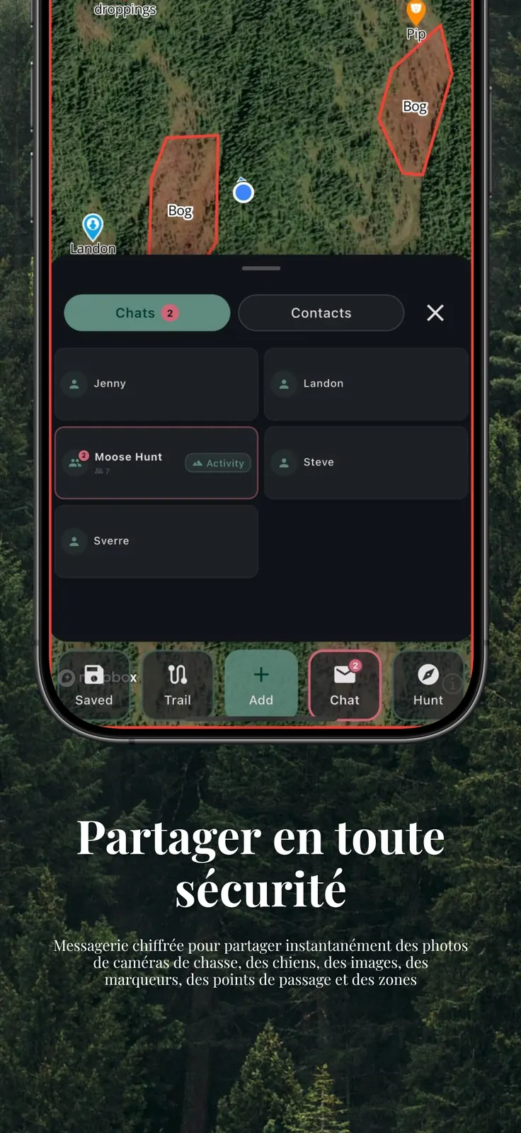 CoHunt - Partage sécurisé avec messagerie chiffrée