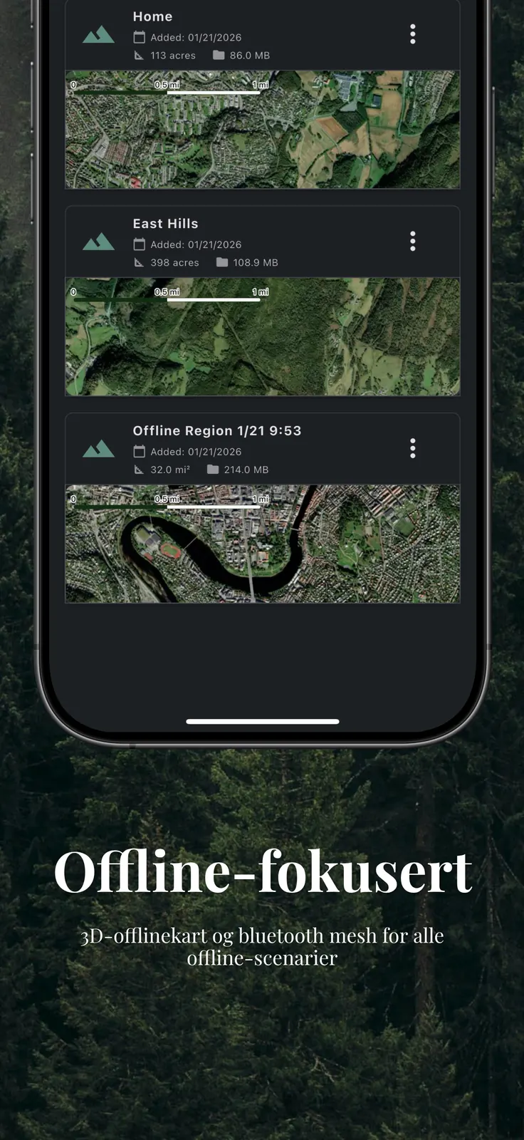 CoHunt - Offline-kart som fungerer uten dekning